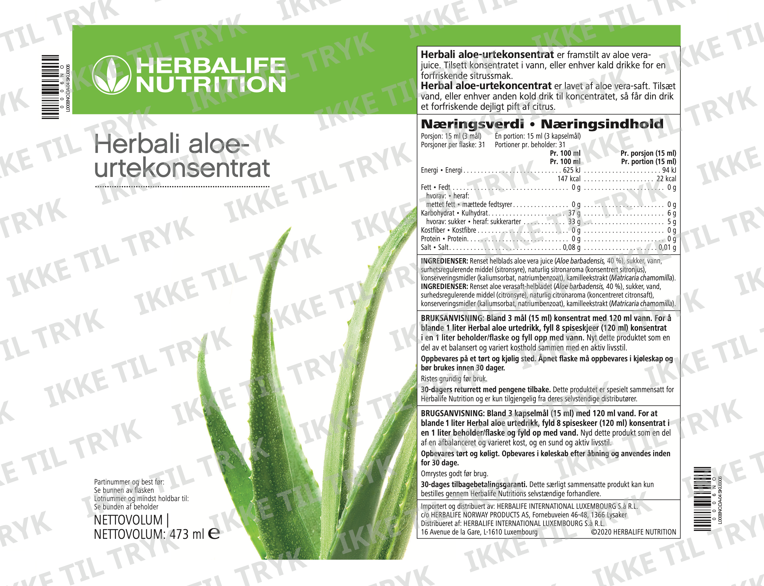 Koncentrat aloesu ziołowego