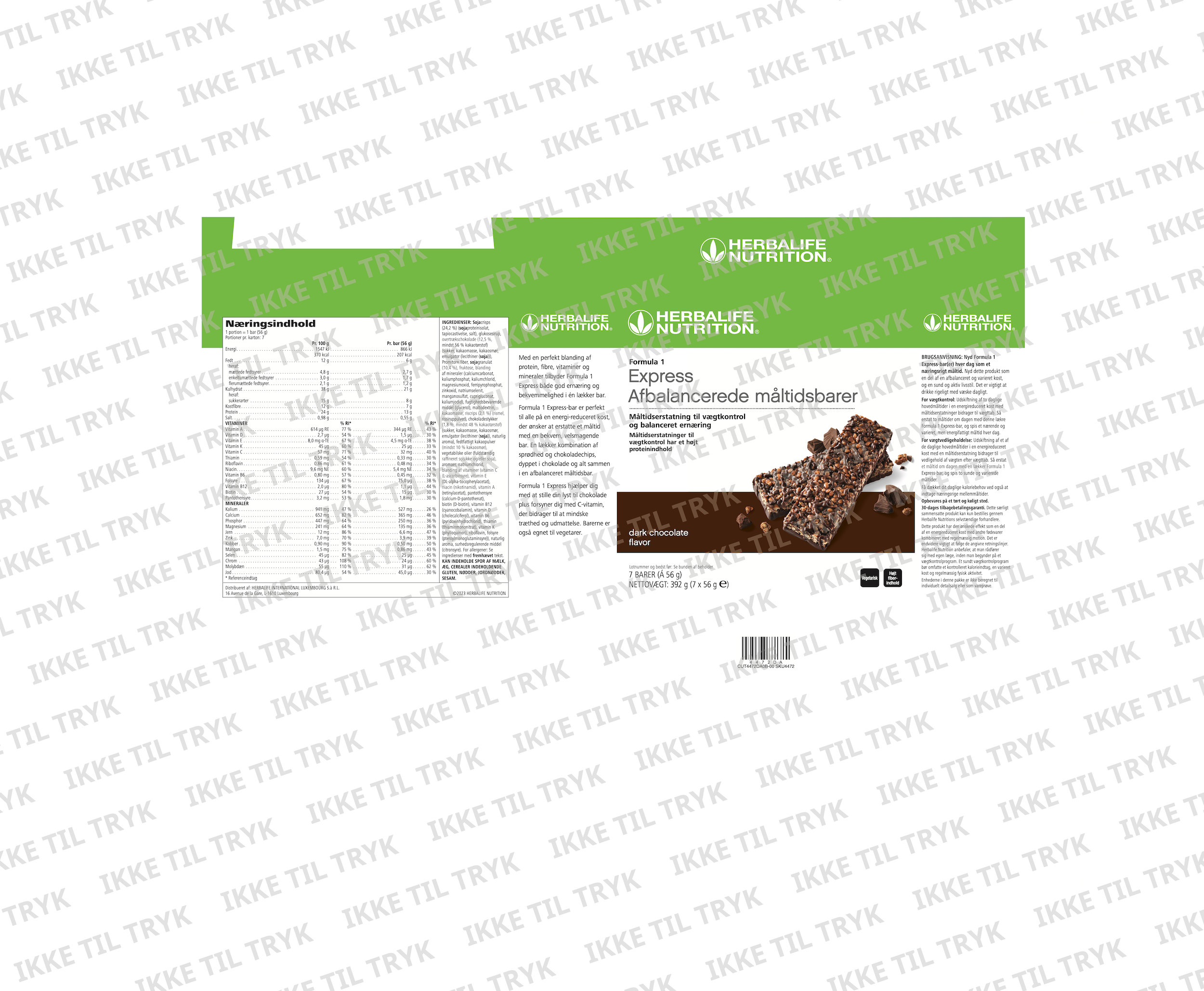 Batony Formuły 1 Balanced Meal o smaku gorzkiej czekolady